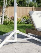 vidaXL Стойка за чадър Бяло Стомана for 25-32 мм Pole