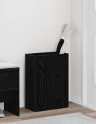 vidaXL Стойка за чадър със съхранение Черния дъб 40 x 20 x 555 см
