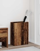 vidaXL Стойка за чадър със съхранение Старо дърво 40 x 20 x 555 см