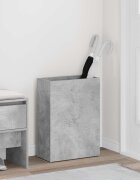 vidaXL Стойка за чадър със съхранение Циментено сиво 40 x 20 x 555 см
