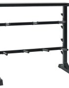 vidaXL Стойка за дъмбели Черно 99 x 45 x 955 см