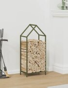 vidaXL Стойка за дърва 40x25x90 см студеновалцувана стомана