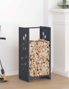 vidaXL Стойка за дърва 40x30x80 см студеновалцувана стомана