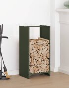 vidaXL Стойка за дърва 40x30x80 см студеновалцувана стомана