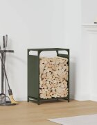 vidaXL Стойка за дърва 44x28x65 см студеновалцувана стомана
