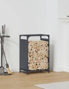 vidaXL Стойка за дърва 44x28x65 см студеновалцувана стомана
