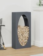 vidaXL Стойка за дърва 50x23x100 см студеновалцувана стомана