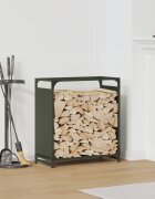 vidaXL Стойка за дърва 60x28x65 см студеновалцувана стомана
