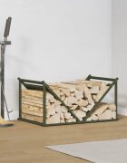 vidaXL Стойка за дърва 70x43x345 см студеновалцувана стомана