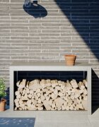 vidaXL Стойка за дърва за огрев 100x40x60 см неръждаема стомана