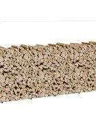 vidaXL Стойка за дърва за огрев 250x25x150 cm Поцинкована стомана