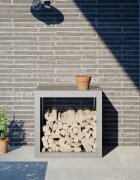 vidaXL Стойка за дърва за огрев 60x40x60 см неръждаема стомана