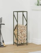 vidaXL Стойка за дърва за огрев Olive Green 34x25x100 cm