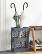 vidaXL Стойка за дъждовен чадър Антрацит 28 x 12 x 41 см Стомана