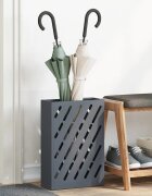 vidaXL Стойка за дъждовен чадър Антрацит 28 x 12 x 41 см Стомана