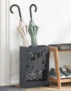 vidaXL Стойка за дъждовен чадър Антрацит 28 x 12 x 41 см Стомана