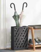 vidaXL Стойка за дъждовен чадър Черно 28 x 12 x 41 см Стомана