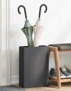 vidaXL Стойка за дъждовен чадър Черно 28 x 12 x 41 см Стомана