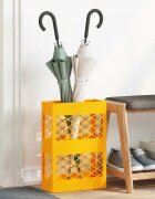 vidaXL Стойка за дъждовен чадър Горчично жълто 28 x 12 x 41 см Стомана
