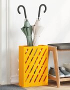 vidaXL Стойка за дъждовен чадър Горчично жълто 28 x 12 x 41 см Стомана