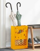 vidaXL Стойка за дъждовен чадър Горчично жълто 28 x 12 x 41 см Стомана