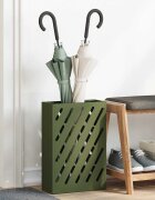 vidaXL Стойка за дъждовен чадър Маслиненозелено 28 x 12 x 41 см