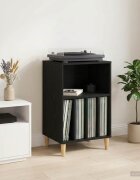 vidaXL Стойка за грамофон Черен дъб 47 x 395 x 745 см
