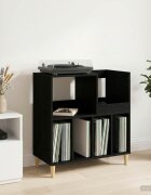 vidaXL Стойка за грамофон Черен дъб 82 x 395 x 825 см