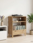 vidaXL Стойка за грамофон Дъб артизан 71 x 395 x 83 см