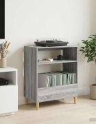 vidaXL Стойка за грамофон Сив Сонома 71 x 395 x 83 см
