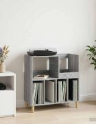 vidaXL Стойка за грамофон Сив Сонома 82 x 395 x 825 см