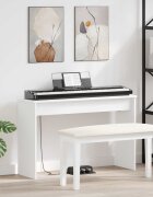 vidaXL Стойка за клавиатура Бяло 100 x 32 x 64 см Инженерна дървесина
