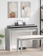 vidaXL Стойка за клавиатура Циментено сиво 100 x 32 x 64 см