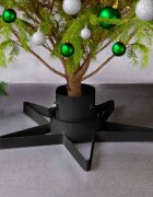 vidaXL Стойка за коледна елха черна 47x47x135 см