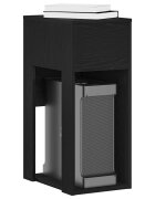 vidaXL Стойка за компютърна кула с чекмедже черно 30x44x74 см