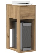 vidaXL Стойка за компютърна кула с чекмедже дъб артизан 30x44x74 см