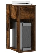 vidaXL Стойка за компютърна кула с чекмедже опушен дъб 30x44x74 см