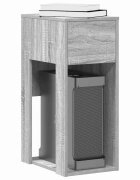 vidaXL Стойка за компютърна кула с чекмедже сив сонома 30x44x74 см