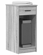 vidaXL Стойка за компютърна кула с чекмедже сив сонома 35x45x77 см