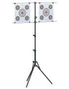 vidaXL Стойка за мишена Черен и бял 825 x 51 x 150 см Метал