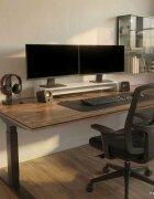 vidaXL Стойка за монитор бяла 100x24x13 см инженерно дърво