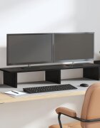 vidaXL Стойка за монитор Черен дъб 100 x 27 x 15 cm