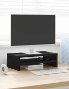 vidaXL Стойка за монитор черен дъб 42x24x13 см инженерно дърво
