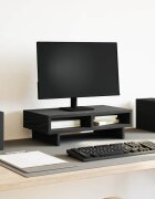 vidaXL Стойка за монитор черен дъб 50x27x15 см инженерно дърво