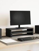 vidaXL Стойка за монитор черен дъб 54x22x15 см инженерно дърво