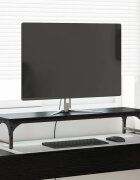 vidaXL Стойка за монитор Черен дъб 85 x 23 x 155 cm