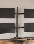 vidaXL Стойка за монитор черна стомана VESA 75/100 мм