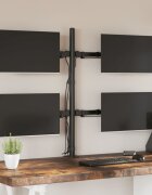 vidaXL Стойка за монитор черна стомана VESA 75/100 мм