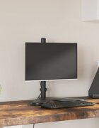 vidaXL Стойка за монитор черна стомана VESA 75/100 мм