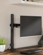 vidaXL Стойка за монитор черна стомана VESA 75/100 мм